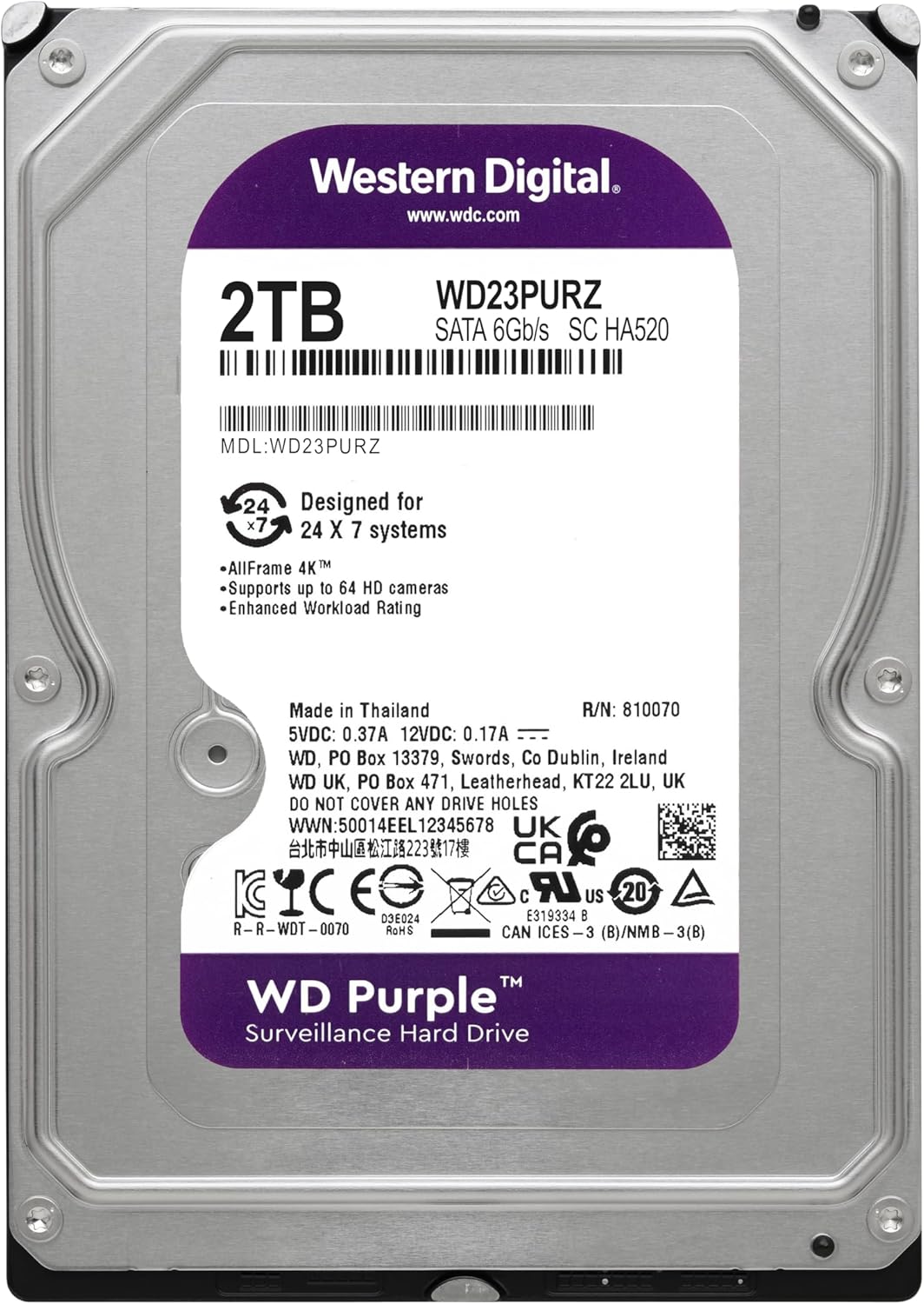 Hard WD Purple 2TB Original