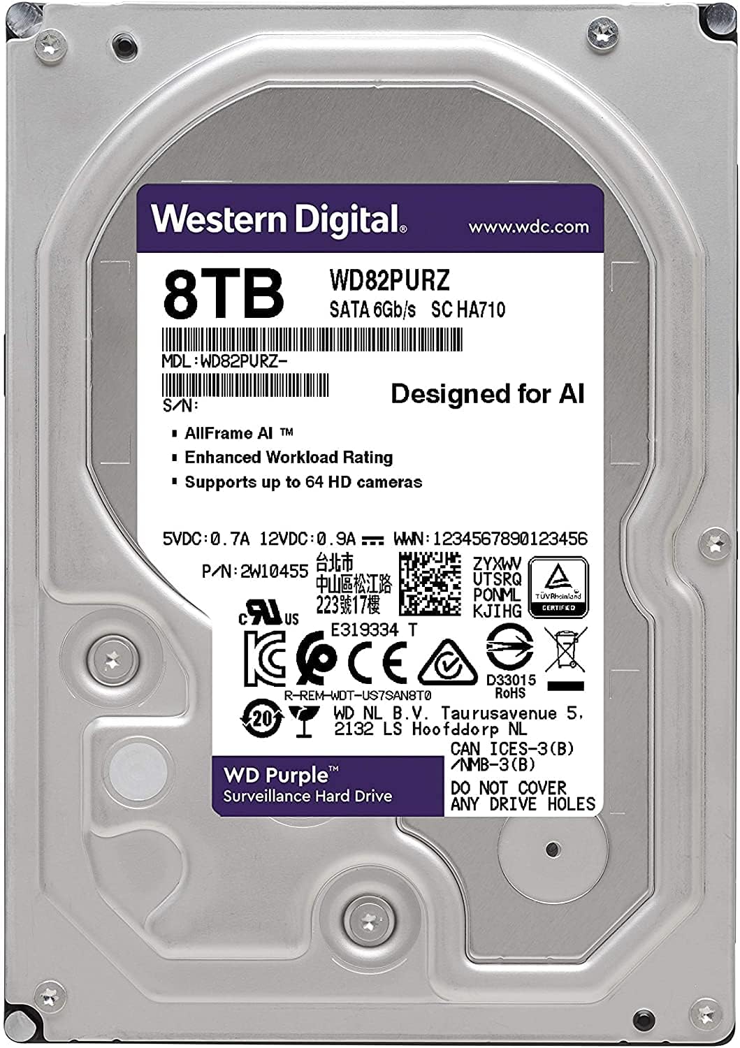Hard Wd Purple 8TB Original